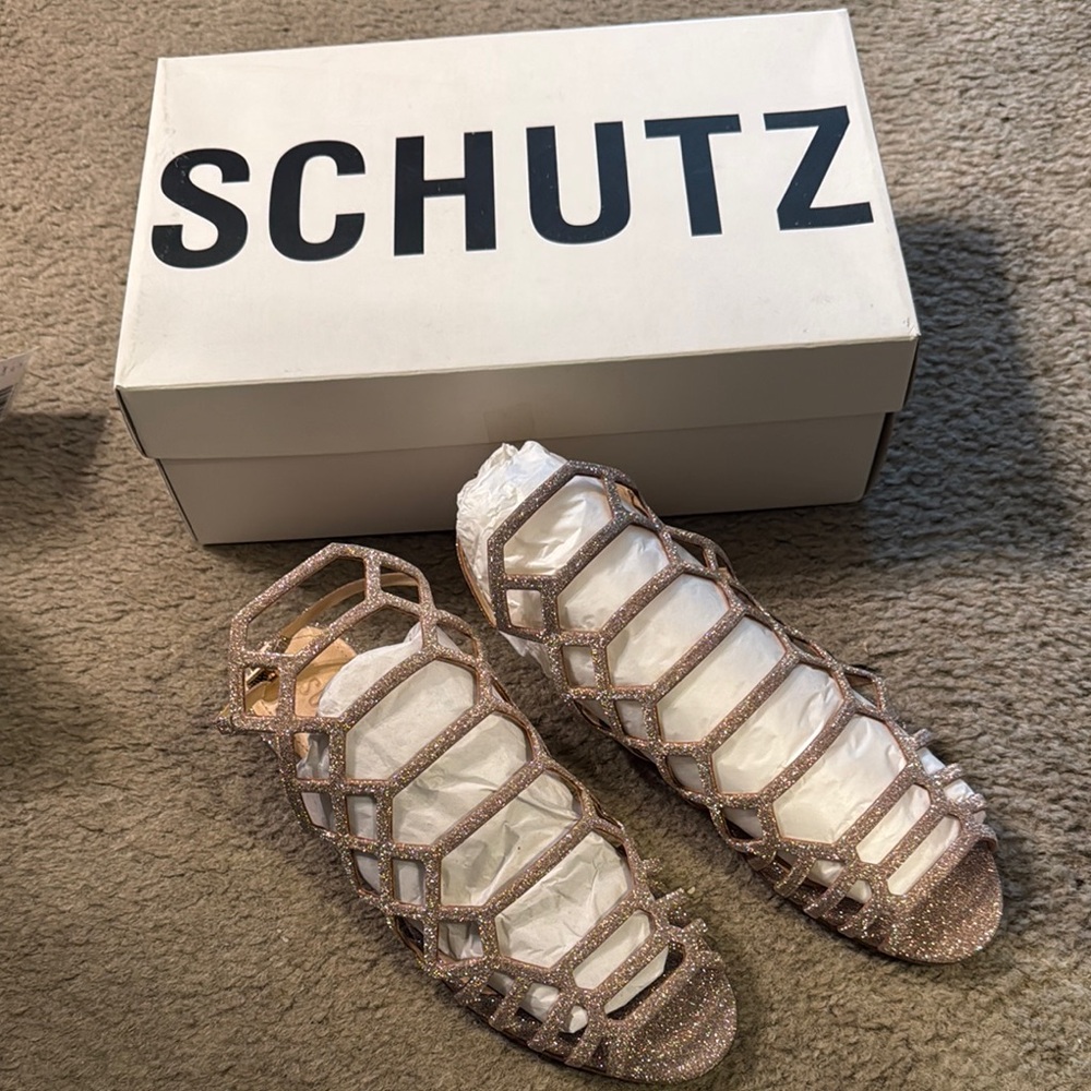 Chic Sparkly Cage Sandals